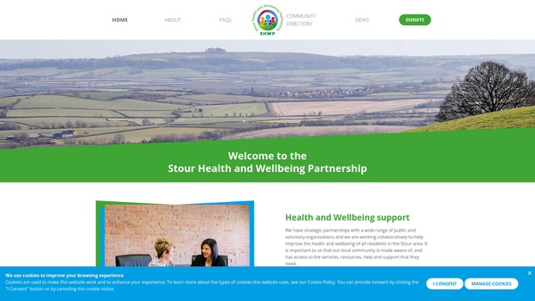 Screenshot of the Stour Health And Wellbeing Partnership website