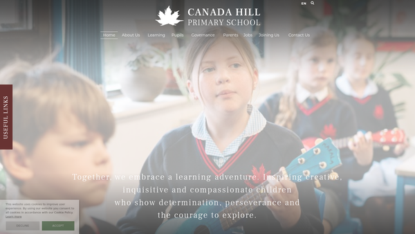 Screenshot of the Friends Of Canada Hill Primary School website