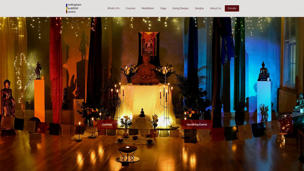 Screenshot of the Triratna Buddhist Community (Nottingham) website