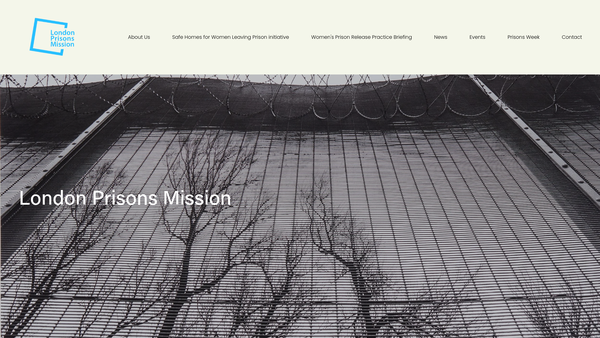 Screenshot of the London Prisons Mission website