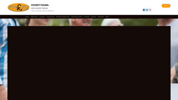 Screenshot of the Poverty Pound website