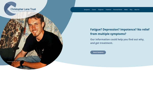 Screenshot of the Christopher Lane Trust website