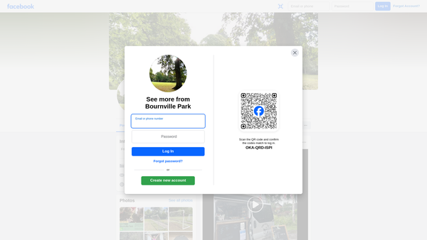 Screenshot of the Friends Of Bournville Park website