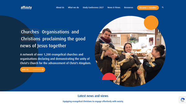 Screenshot of the Affinity website