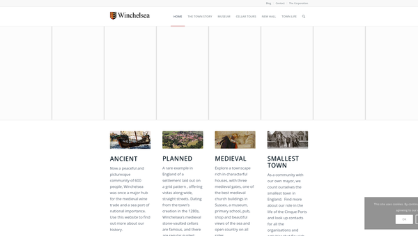 Screenshot of the The Corporation Of Winchelsea website