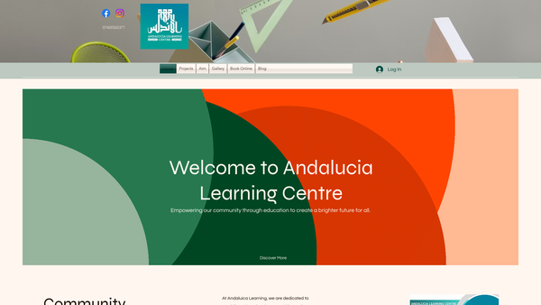 Screenshot of the Andalucia Learning Centre website