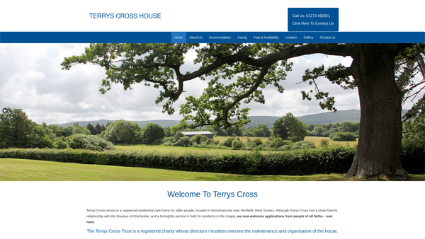 Screenshot of the The Terrys Cross Trust website