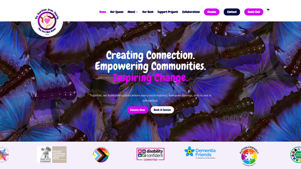 Screenshot of the The Guardians Grow Charity website
