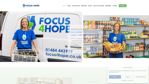 Screenshot of the Focus4hope website