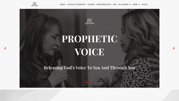 Screenshot of the Prophetic Voice website