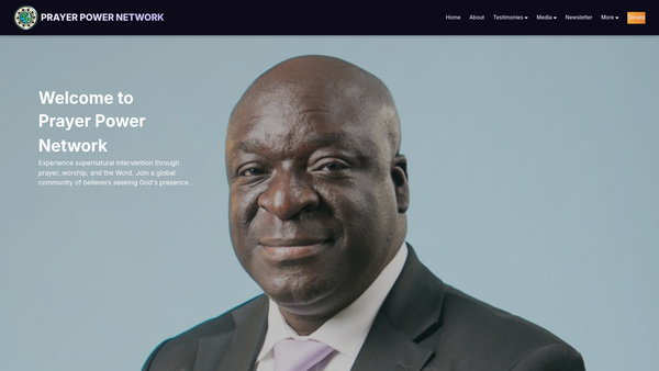 Screenshot of the Prayer Power Network website