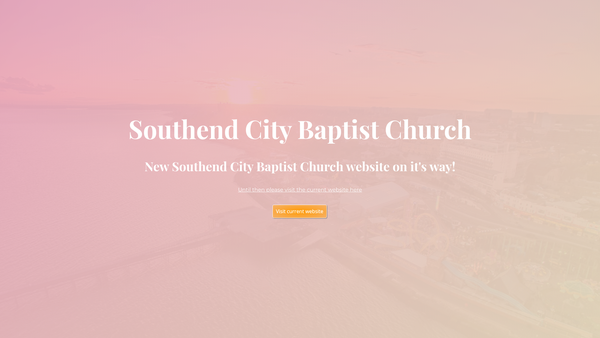 Screenshot of the Southend City Baptist Church website