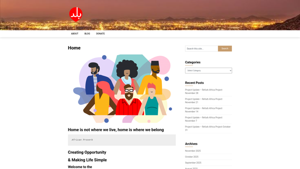 Screenshot of the Balad Foundation website