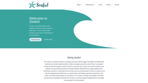 Screenshot of the Seaful website