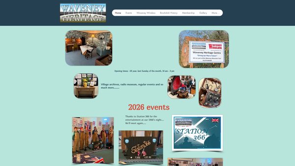 Screenshot of the Waveney Heritage website