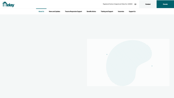 Screenshot of the The Belay Foundation website