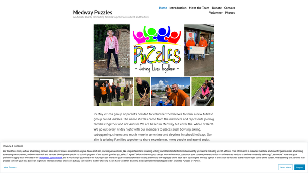 Screenshot of the Medway Puzzles website