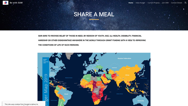 Screenshot of the Share A Meal website