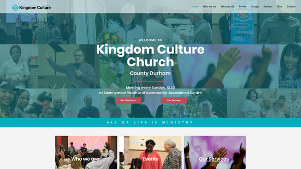 Screenshot of the Kingdom Culture Church website