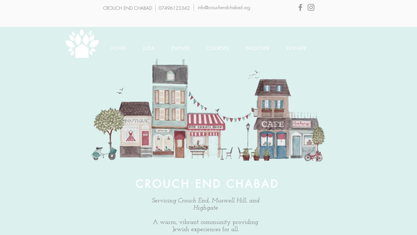 Screenshot of the Chabad Of Crouch End And West Haringey website
