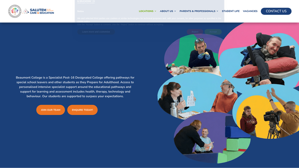 Screenshot of the Friends Of Beaumont website