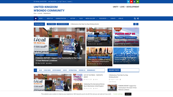 Screenshot of the United Kingdom M'mbondo Community website