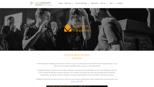 Screenshot of the Kingdom Ministries UK website