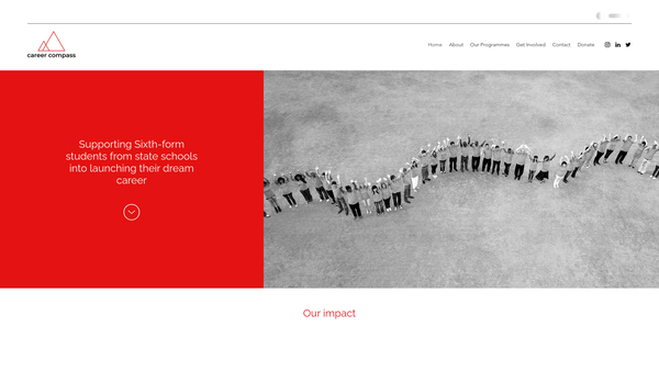 Screenshot of the Career Compass website