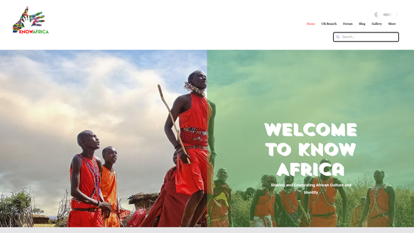 Screenshot of the Know Africa CIO website