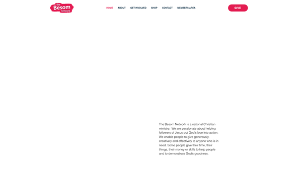 Screenshot of the The Besom Network website