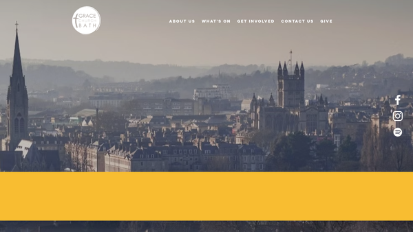 Screenshot of the Grace Church Bath website