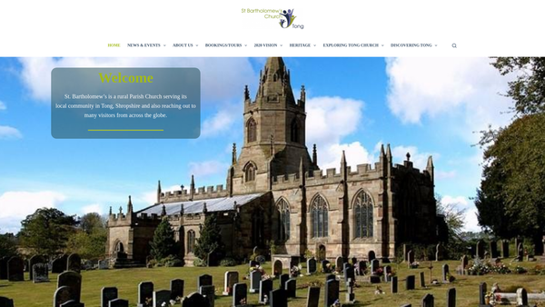 Screenshot of the The Parochial Church Council Of The Ecclesiastical Parish Of Tong website