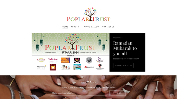 Screenshot of the Poplar Trust website