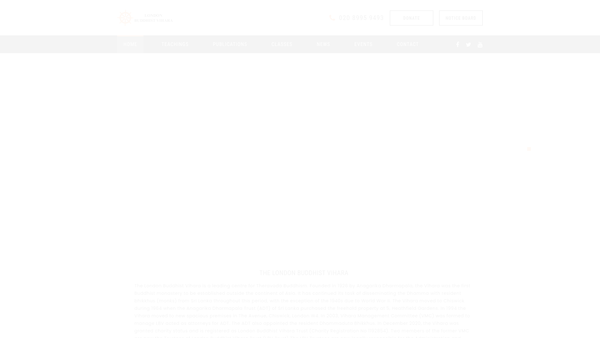 Screenshot of the London Buddhist Vihara Trust website