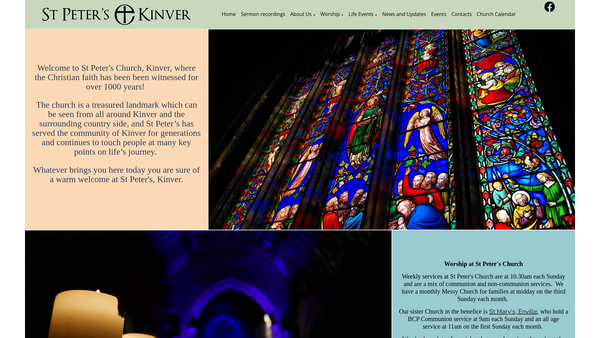 Screenshot of the The Parochial Church Council Of The Ecclesiastical Parish Of Kinver website