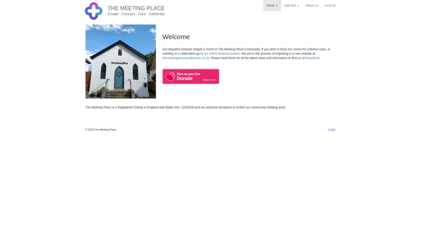 Screenshot of the The Meeting Place, Westbourne website