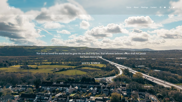 Screenshot of the Tawe Valley Church website