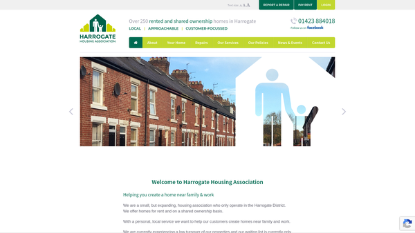 Screenshot of the Applegarth Homes website