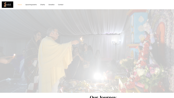 Screenshot of the Sanskriti (Reading) website