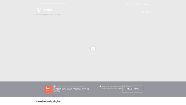 Screenshot of the Romanian Orthodox Church Bristol website
