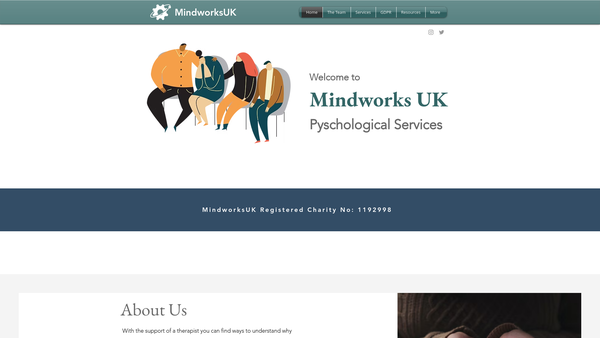 Screenshot of the Mindworksuk website