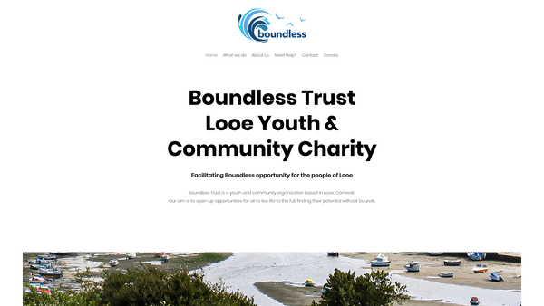 Screenshot of the Boundless Trust website