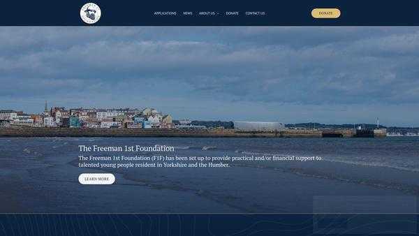 Screenshot of the The Freeman 1st Foundation website