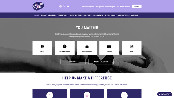 Screenshot of the Georgia's Voice website