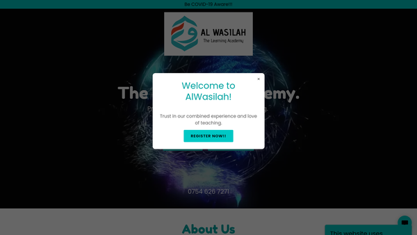 Screenshot of the Al Wasilah website