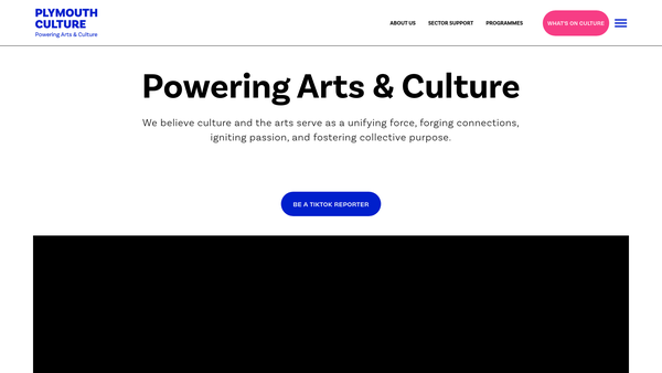 Screenshot of the Plymouth Culture CIO website
