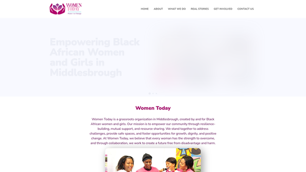 Screenshot of the Women Today - North East website