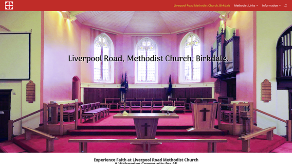 Screenshot of the Liverpool Road Methodist Church website