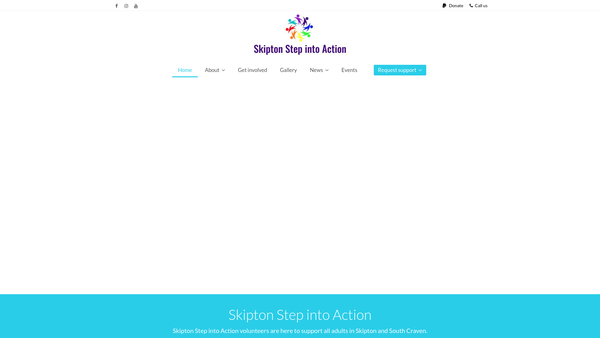 Screenshot of the Skipton Step Into Action website