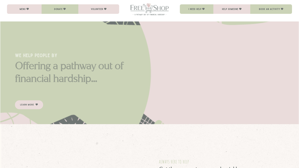 Screenshot of the Free Shop Crawley website